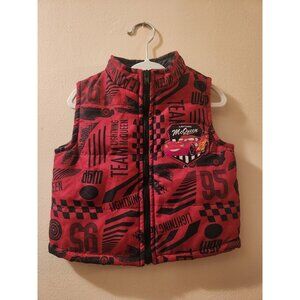 Disney Pixar Cars Lightning Mcqueen Puffer Vest Boys 12M